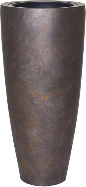 Vivanno Pflanzkübel City aus Fiberglas in Grau, B/T/H: 37 x 37 x 80 cm - Bild 1