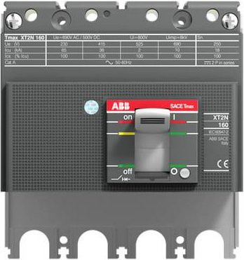 ABB XT2L 160 Leistungsschalter in Grau mit einer Schaltspannung von max. 220 V/AC und 690 V/AC - Bild 1