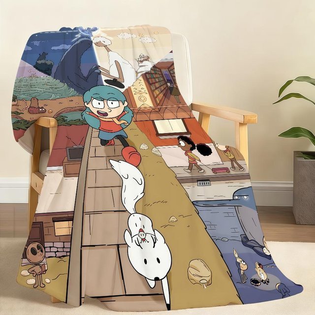 Lumi Home Kawaii Cartoon Überwurfdecke aus Polyester, flauschig, Mehrfarbig, B/T: 130 x 150 cm - Bild 1