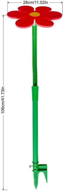 Sonnenblumen-Kindersprinkler aus Kunststoff in Weiß mit Doppelstift-Design für Garten und Rasen - Bild 1