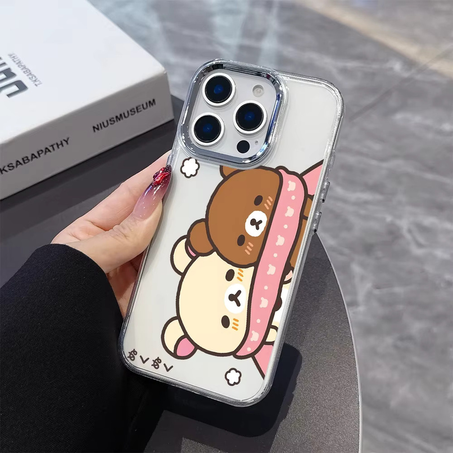 Rilakkuma Erdbeer Handyhülle für Samsung Galaxy S26 Edge S25 S24 S23 FE S22 Ultra Plus A73 5G A72 4G A71 A57 A51 4G Cover in Rot - Bild 3
