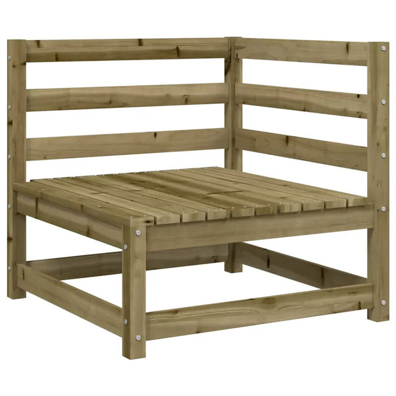Vidaxl Garten-Ecksofa aus imprägniertem Kiefernholz, B/T/H: 70 x 70 x 67 cm - Bild 6