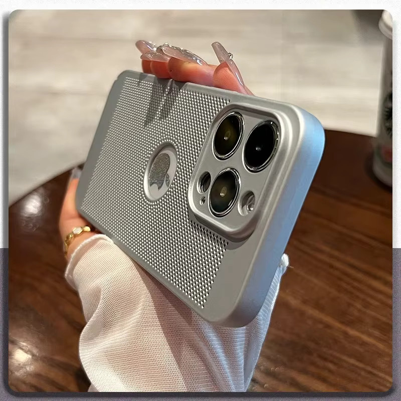 Harte Stoßstange Schutzhülle mit Wärmeableitung für Apple iPhone Modelle in Silber - Bild 4