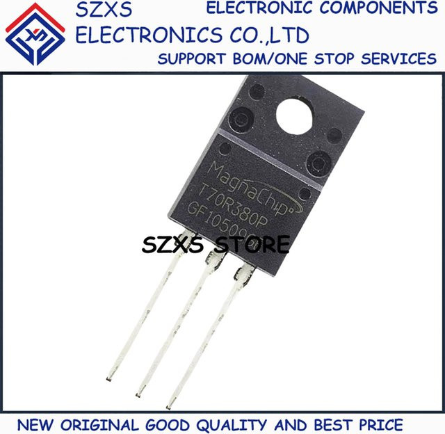 10 Stück MMFT70R380P T70R380P MOSFET Feldeffekttransistor TO-220F 750V 11A in Schwarz - Bild 1