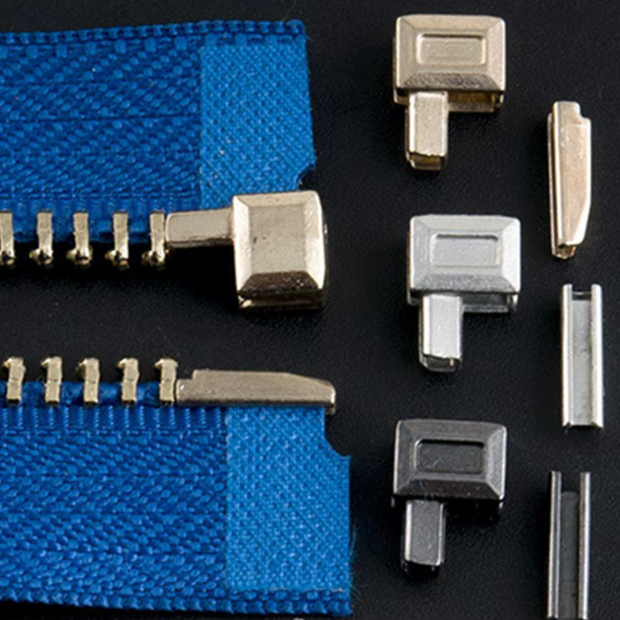 10 Metall Reißverschluss Reparatur Stopper in Silber für Schneider und Handwerk zum Einsetzen von Zipper Slidern - Bild 2