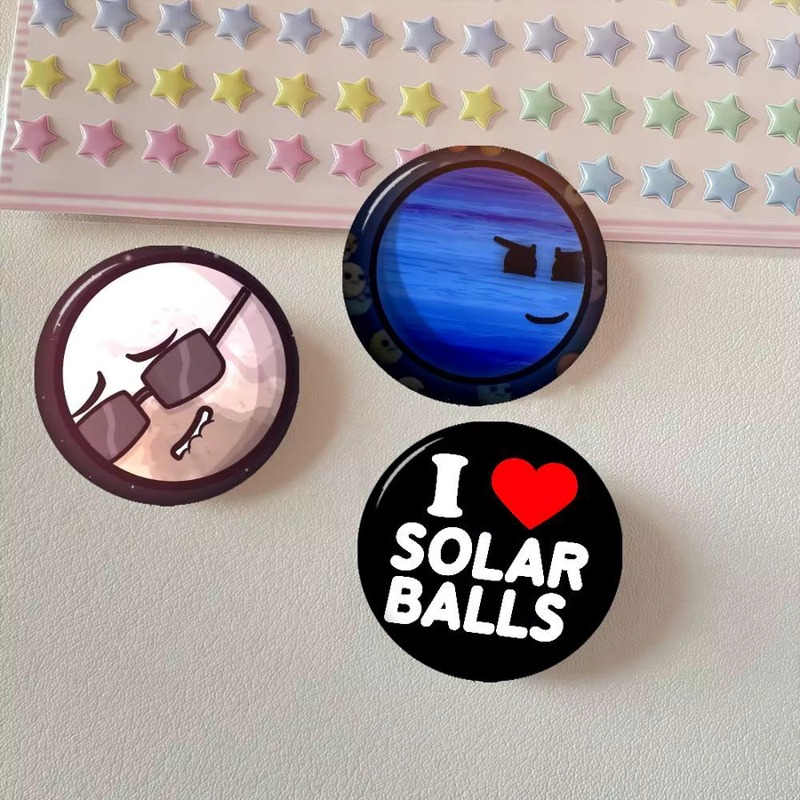 Kayou Solar Balls Fan Art Button-Pin, rundes Metall-Abzeichen, für Kinder - Bild 2