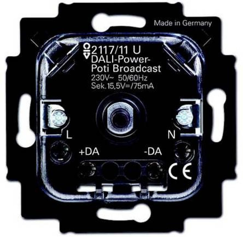 Busch-Jaeger DALI-Potenziometer-Einsatz Dimmer mit integriertem Netzteil Schwarz 2117/11 U - Bild 2