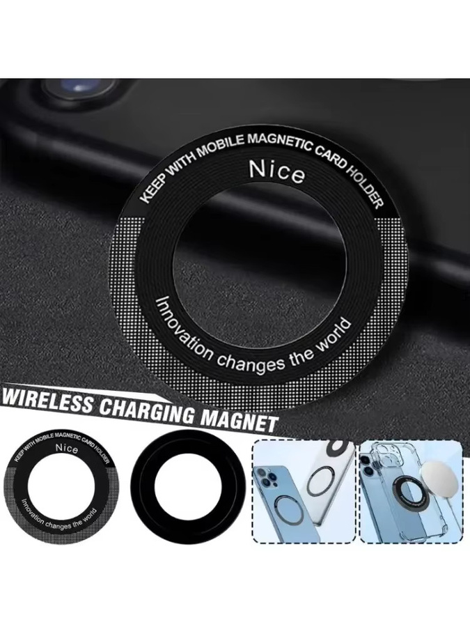 VIKEFON Magnetischer Ring Kühlkörper als Telefonhalter und Zubehör für iPhone, Samsung und Xiaomi zur Nutzung mit kabellosen Ladestationen - Bild 6