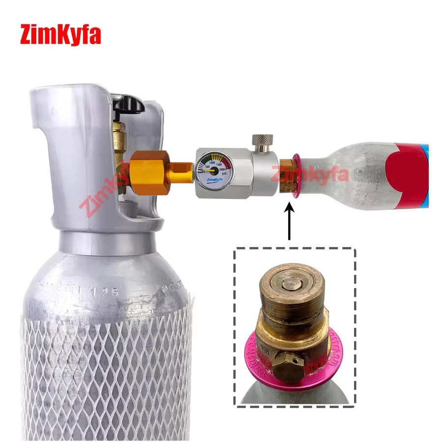 SodaStream DUO Art Terra CO2-Nachfüllstation Adapter mit Schnellanschluss und CGA320 Gewinde für große Karbonisierungstanks - Bild 2