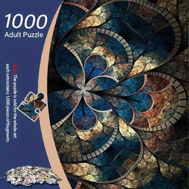 AZNM Spiral-Fraktalpuzzle, 1.000 Teile, bunt - Bild 1