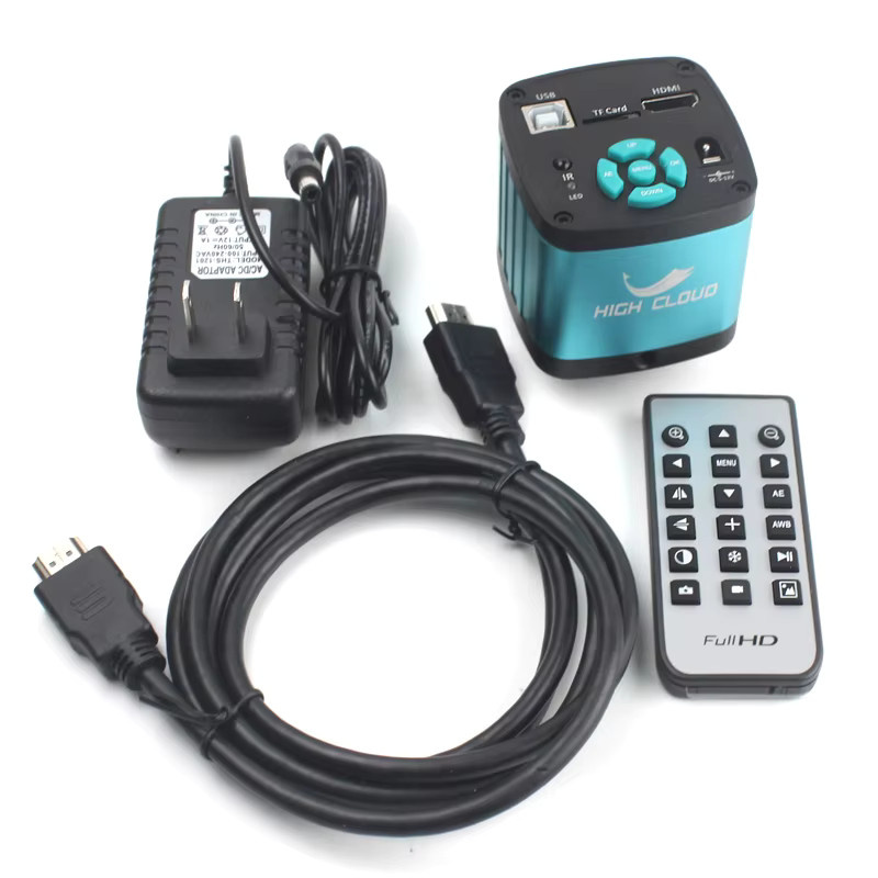 HIGH CLOUD Digital-Videomikroskop mit 4K Ultra HD und 1080P, HDMI und USB, 100X bis 300X Vergrößerung mit C-Mount Objektiv für professionelle PCB-Lötarbeiten und Handy-Reparaturen - Bild 4