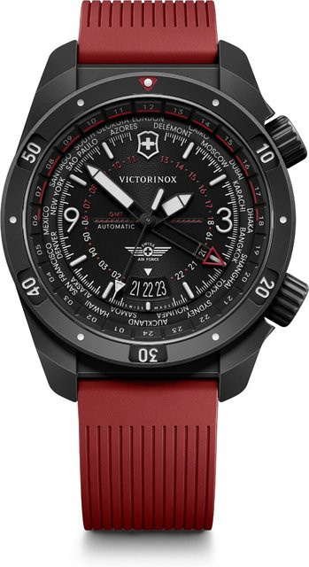 Victorinox Herrenuhr Air Pro Automatic GMT, Edelstahl, 43 mm, Schwarz - Bild 1