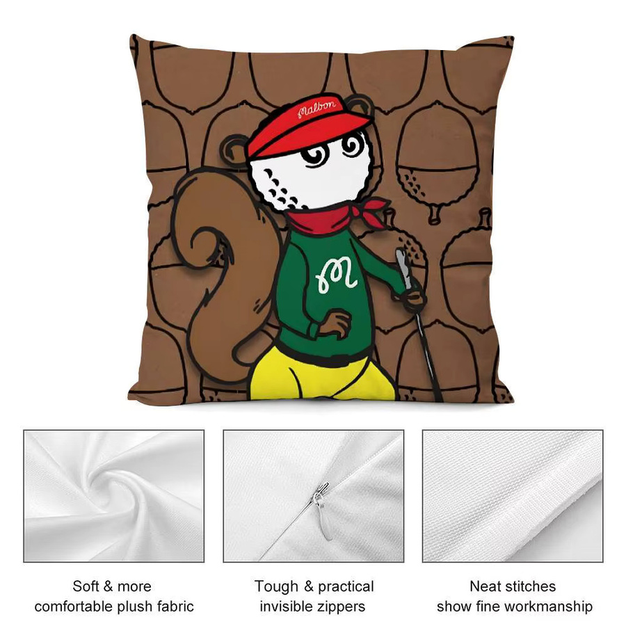 Freizeit M-Malbones Golf-Kissenbezug aus weichem Plüschstoff mit doppelseitigem Druck für dein Sofa oder als Dekokissen - Bild 6