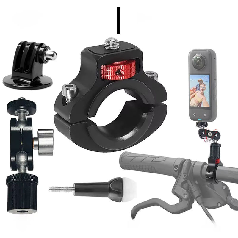 Fahrrad-Lenkerhalterung in Schwarz für GoPro, Insta360 und DJI Osmo Action Kameras - Bild 7