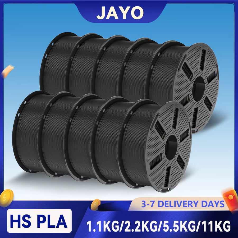 JAYO 3D-Druck-Filament PLA High Flow Speedy 1,75mm Schwarz - Bild 2