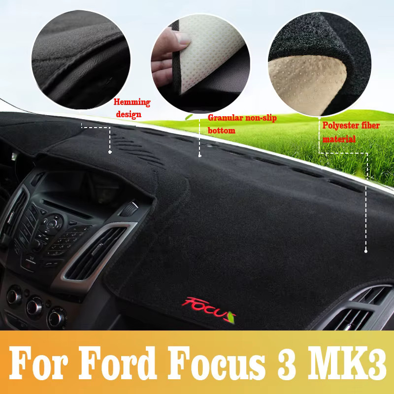 Armaturenbrett Abdeckmatte chelumei für Ford Focus 3 MK3 2012-2018 in Schwarz - Bild 2