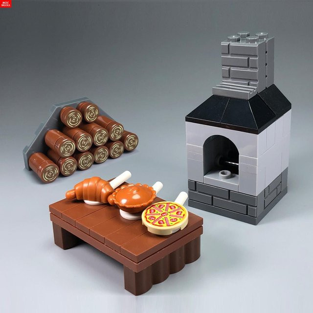 Yiran toy MOC Bausteine Ofen Kochbereich, Konstruktionssteine, ab 6 Jahren - Bild 1