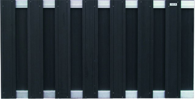 Sichtschutzzaun aus WPC in Kunststoffoptik, Höhe: 93 cm, Breite: 180 cm - Bild 1