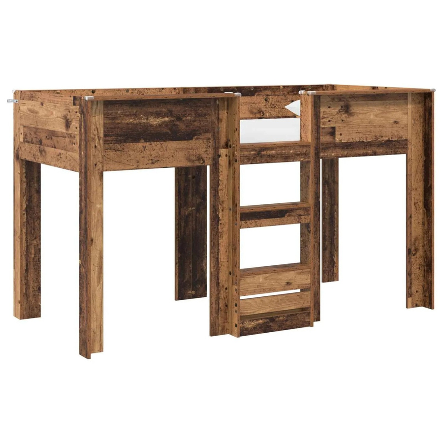 vidaXL Etagenbett für Kinder aus Holzwerkstoff in Altholz Optik Braun B/T/H: 75 x 190 cm - Bild 2