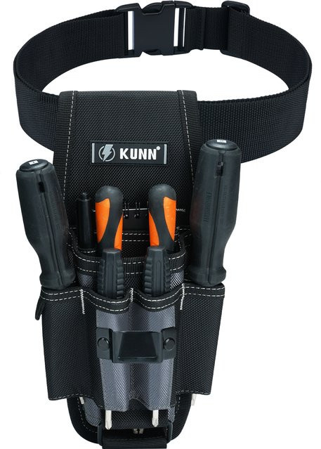 Meloworkgear Werkzeugtasche mit Gürtelclip und 7 Taschen, verstellbares Holster für Elektriker und Techniker in Schwarz oder Grau - Bild 1