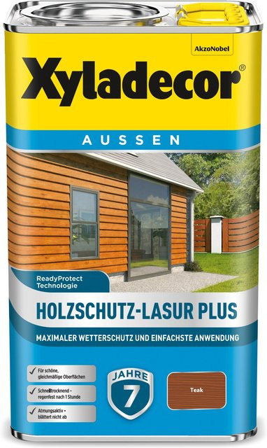Xyladecor Holzschutz-Lasur Plus Teak in Braun, 2,5 l - Bild 1