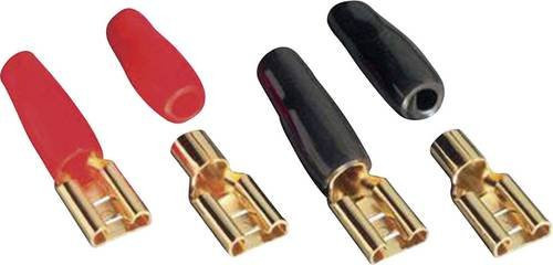 Sinuslive Car HiFi Lautsprecherstecker-Set 1 x 6mm² vergoldet in Gold, Rot und Schwarz - Bild 1