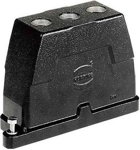 HARTING Tüllengehäuse 09 40 024 0462 09400240462 aus Edelstahl in Schwarz - Bild 1