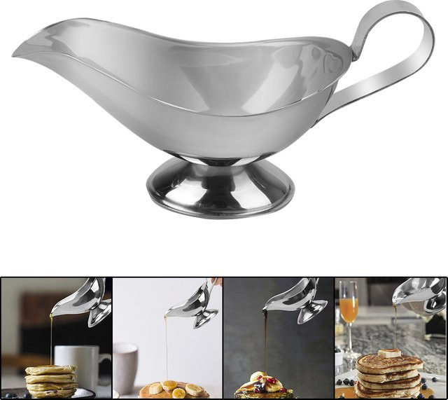NICEYARD Saucenbecher aus Edelstahl in Silber, oval für Obstsalat-Dressing und Saucen - Bild 1