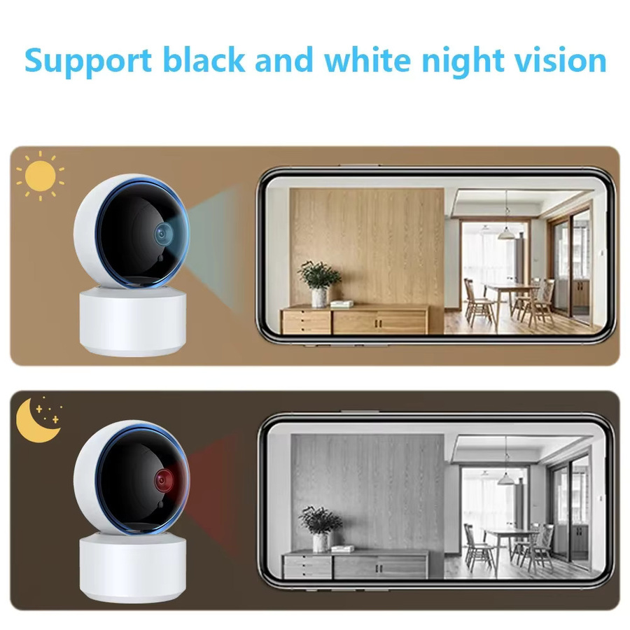 Tuya WLAN IP-Kamera 2MP mit Nachtsicht, 2-Wege-Audio und Auto-Tracking in Weiß - Bild 2