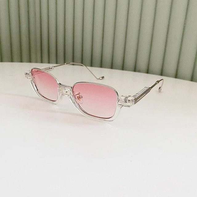Card Chan Sonnenbrille, Halbrand, Cat-Eye, Metall, pink, Damen - Bild 1