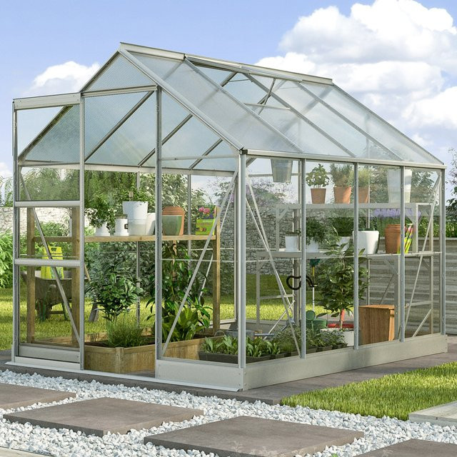 Vitavia Gewächshaus Kapitol 5000 mit Kombiverglasung und Schiebetür, Aluminium eloxiert, 5,0 m² - Bild 1