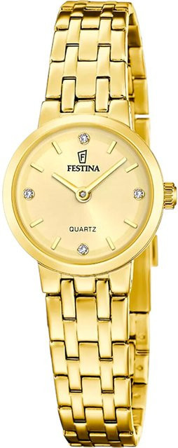 Festina Damenuhr Mademoiselle, Quarz, Edelstahl, Gold, 23 mm, 5 ATM - Bild 1