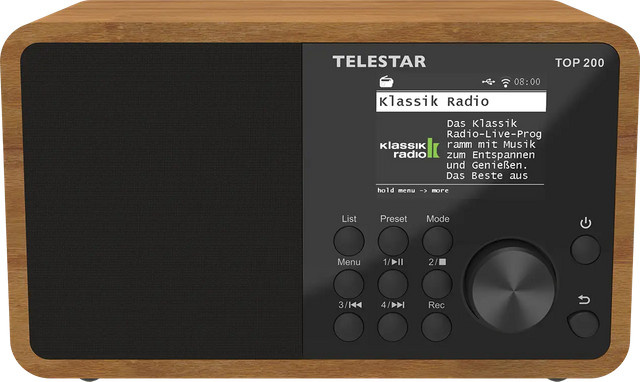 Imperial Telestar TOP 200 Holz Internetradio mit DAB+, UKW, Bluetooth, WLAN und USB in Braun - Bild 1
