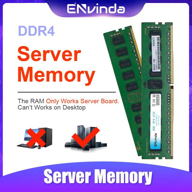ENvinda DDR4 RAM Serverspeicher für X99 Motherboards, Farbe: Grün - Bild 1