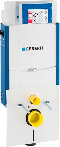 Geberit Unterputz-Spülkasten Kombifix mit Zweispülung in Weiß/Blau - Bild 1