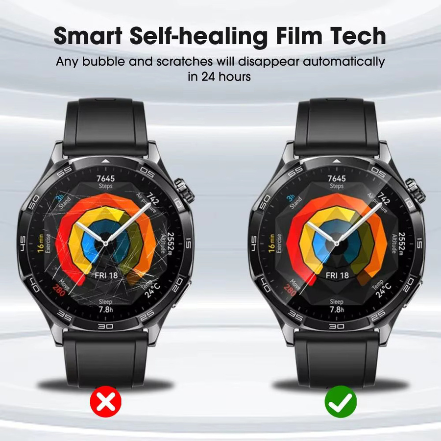 4 Stück Hydrogel-Schutzfolie für Huawei Watch GT 5 4 3 GT2, Silikon - Bild 5