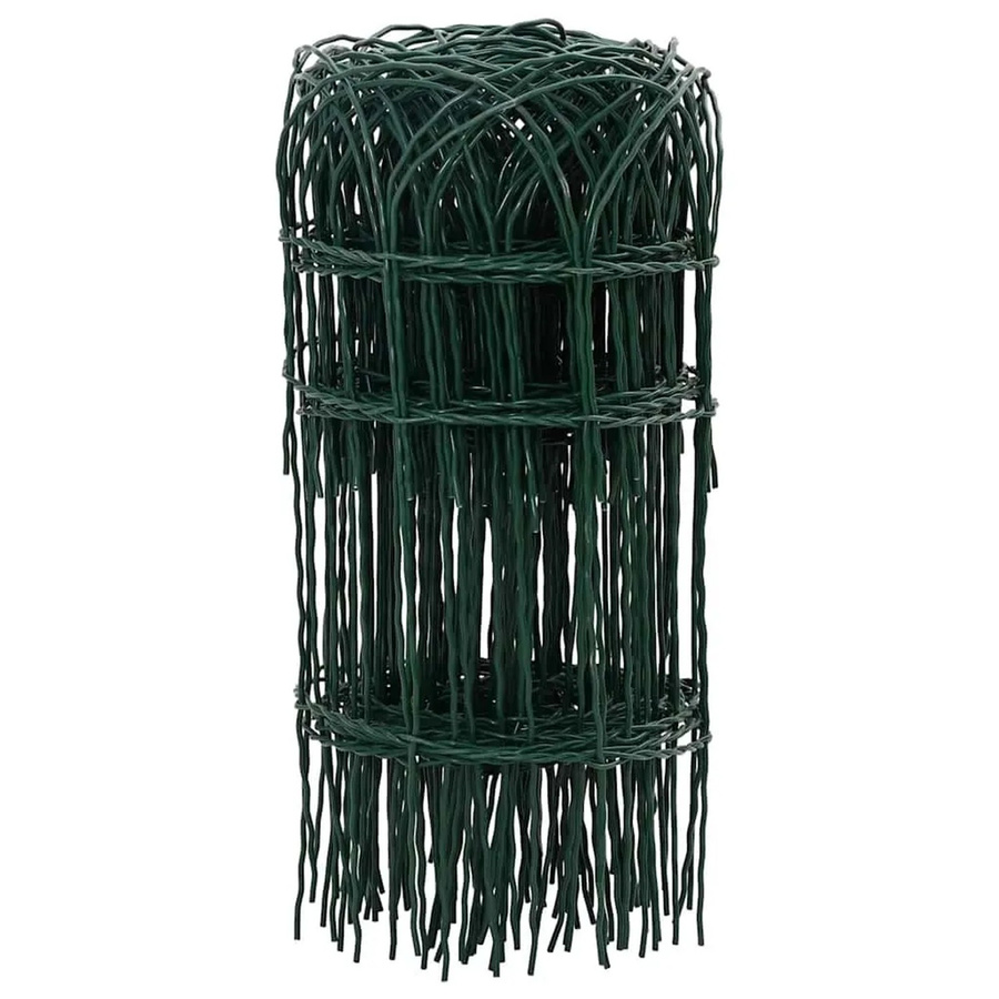 vidaXL Beetzaun aus pulverbeschichtetem Eisen in Grün, Länge: 10 m, Höhe: 40 cm - Bild 2