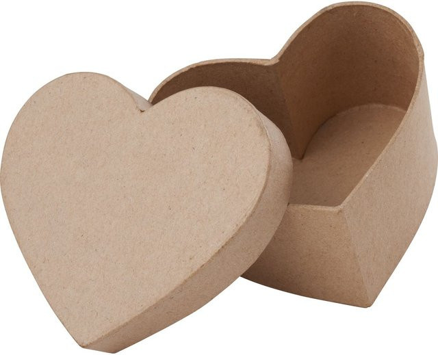 VBS Pappschachtel Herz in Beige für besondere Anlässe B/T/H: 9,5 x 6,0 x 10,5 cm - Bild 1