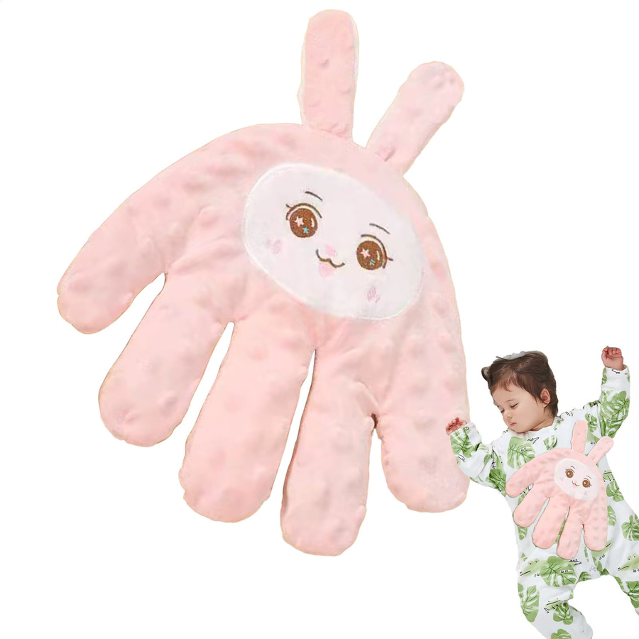 Baby-Schlafkissen als beruhigendes Liege- und Kuschelkissen für Säuglinge mit Fernbedienung für Handflächenkontakt in Weiß oder Pink - Bild 1