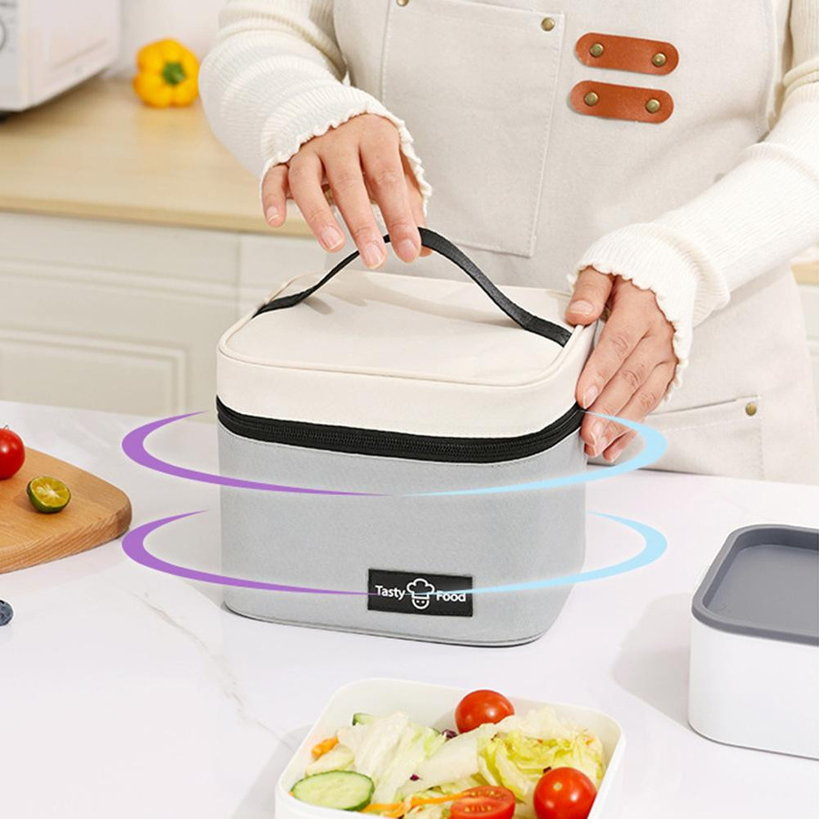 Isolierte Thermobox Freedom Outdoors als tragbare Lunchtasche in Schwarz, B/T/H: 21 x 14 x 17 cm - Bild 1