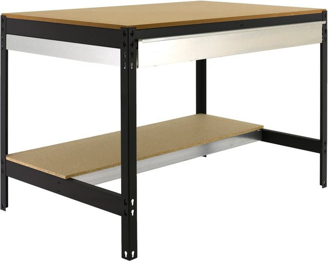 PROREGAL Werkbank Buffalo mit Schubfach in Anthrazit, Höhe: 84 cm, Breite: 90 cm, Tiefe: 61 cm, Traglast 600 kg - Bild 1