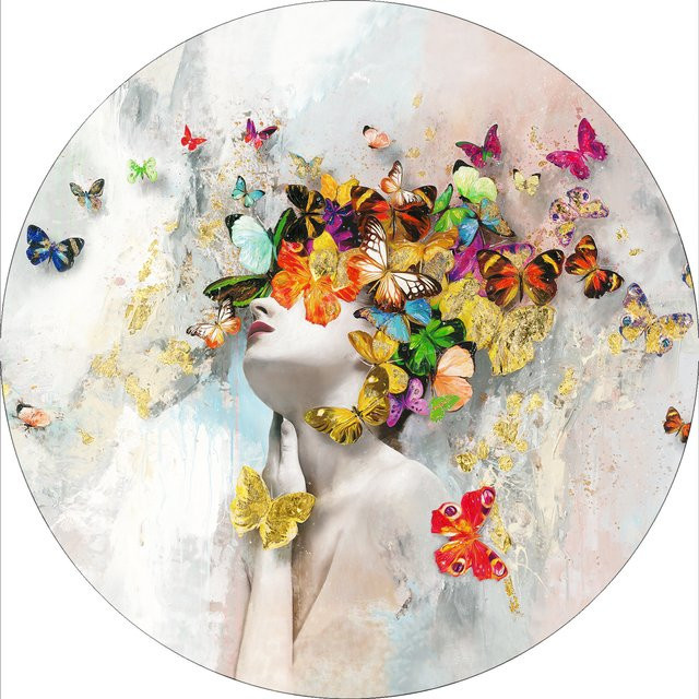 Aludibondbild PRO ART Butterflies mehrfarbig auf Aluminium - Bild 1