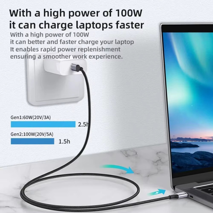 USB 3.2 Typ-C Verlängerungskabel für schnelle Datenübertragung mit 10 Gbit/s in Schwarz - Bild 6