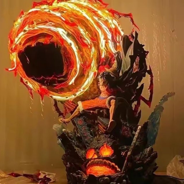 Bandai One Piece Luffy Gear 3 Figurine, mit LED-Beleuchtung, Rot - Bild 1