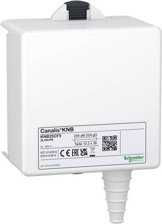 Schneider Electric KNB25CF5 KN Abgangsadapter 16A 3L+N+PE für 10 x 38mm Sicherungen in Weiß - Bild 1