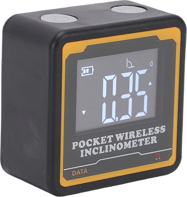 Musysh Digitaler Neigungsmesser mit Bluetooth-Übertragung und hintergrundbeleuchtetem Display, tragbares elektronisches Winkelmessgerät für Holzbearbeitung und Bauwesen, grau - Bild 1