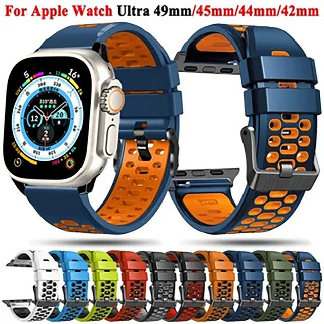 QCTOG Uhrenarmband Silikon, Weiß, Unisex - Bild 1
