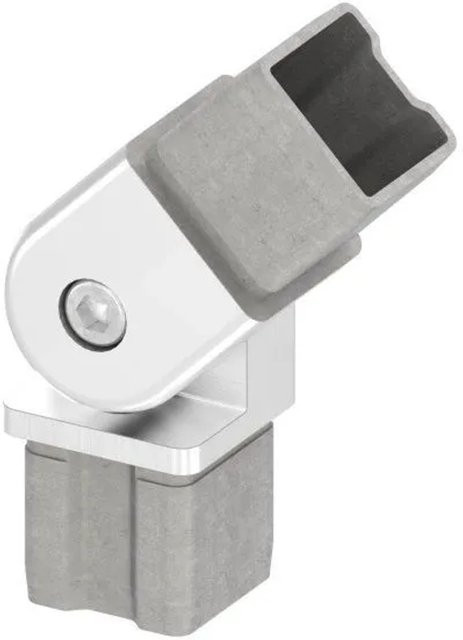 FeNau Gelenkverbinder aus V4A Edelstahl in Silber Matt für Rohr 30 x 30 x 2 mm zum Stecken - Bild 1