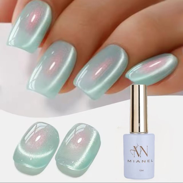 MIANEL Tuberose Cat Magnetic Gel Nagellack, 12 ml, Aurora Perlglanz - Bild 1