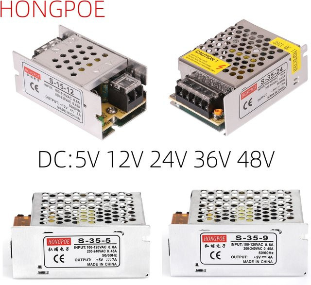 SMPS AC-DC Netzteil für Motor und LED in Silber, wählbar zwischen 5V bis 48V und 1A bis 50A - Bild 1
